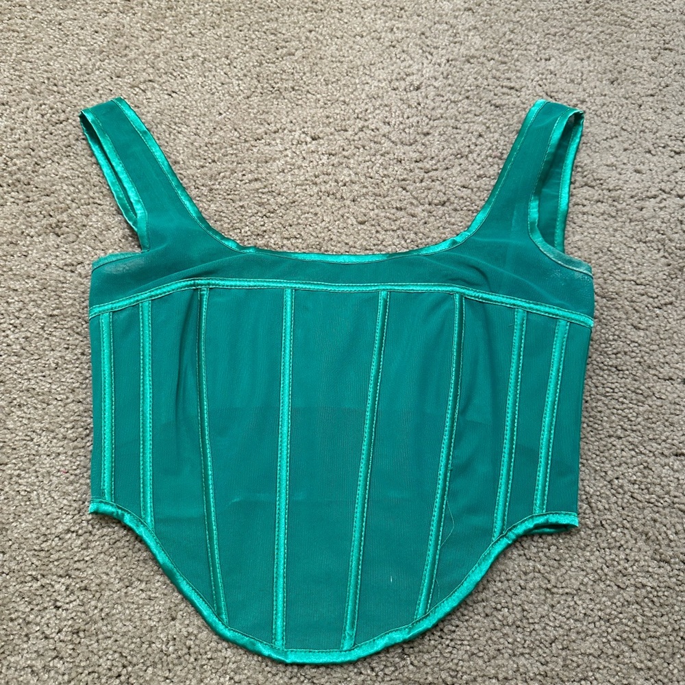 Green corset top